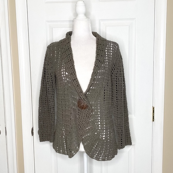 Pure Handknit Sweaters - Pure Handknit Open Weave Cardigan Sweater XS